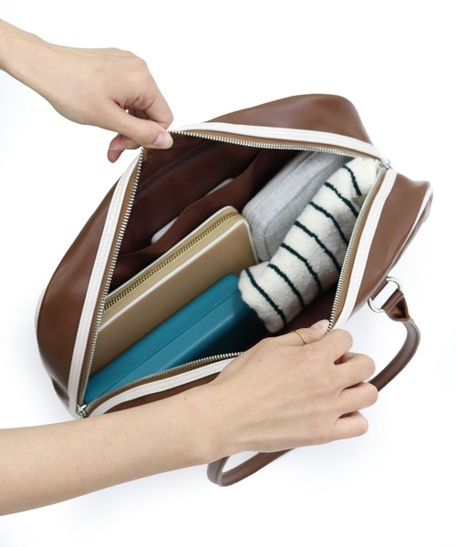 COLDE （コルデ）の「横長ボストンバッグ（ボストンバッグ・レディース・ブラウン/ブラック/シルバー・FREE）」の11枚目の写真