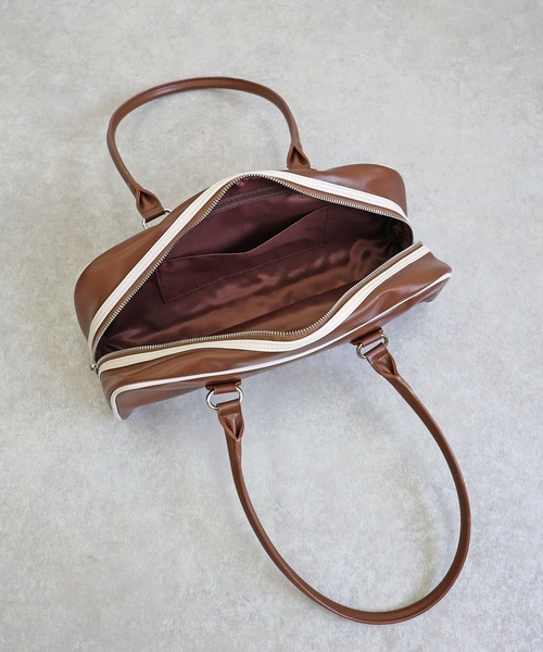 COLDE （コルデ）の「横長ボストンバッグ（ボストンバッグ・レディース・ブラウン/ブラック/シルバー・FREE）」の5枚目の写真