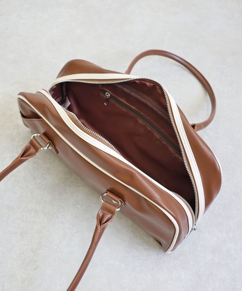 COLDE （コルデ）の「横長ボストンバッグ（ボストンバッグ・レディース・ブラウン/ブラック/シルバー・FREE）」の6枚目の写真