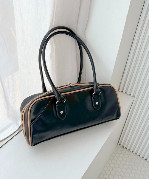 COLDE （コルデ）の「横長ボストンバッグ（ボストンバッグ・レディース・ブラウン/ブラック/シルバー・FREE）」の18枚目の写真