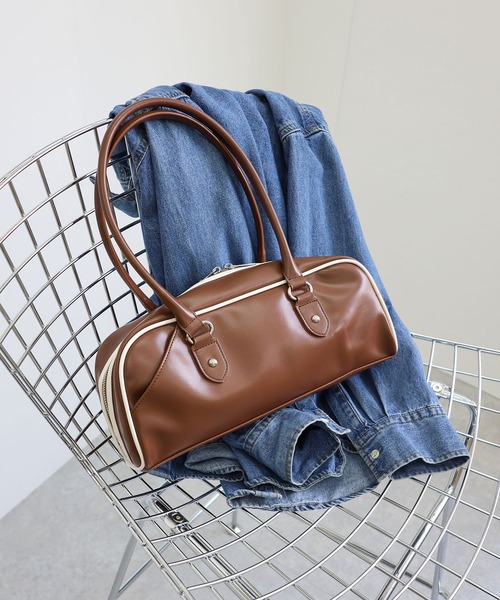 COLDE （コルデ）の「横長ボストンバッグ（ボストンバッグ・レディース・ブラウン/ブラック/シルバー・FREE）」の19枚目の写真