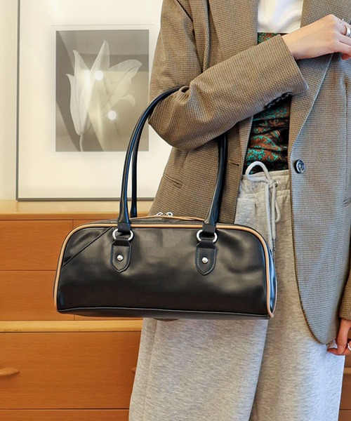 COLDE （コルデ）の「横長ボストンバッグ（ボストンバッグ・レディース・ブラウン/ブラック/シルバー・FREE）」の16枚目の写真