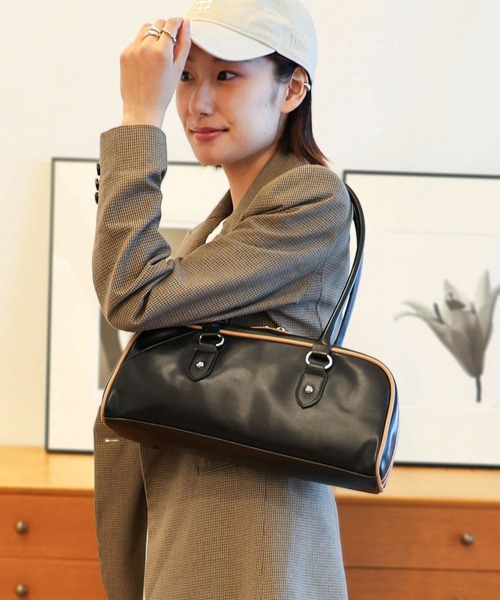 COLDE （コルデ）の「横長ボストンバッグ（ボストンバッグ・レディース・ブラウン/ブラック/シルバー・FREE）」の14枚目の写真