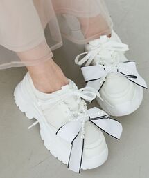 MAJESTIC LEGON | 2WAYリボンビジュースニーカー(スニーカー)
