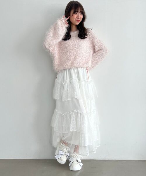 MAJESTIC LEGON（マジェスティックレゴン）の「2WAYリボンビジュースニーカー（スニーカー・レディース・アイボリー/ブラック/ホワイト系その他2・SMALL/MEDIUM/LARGE/X-LARGE）」の9枚目の写真