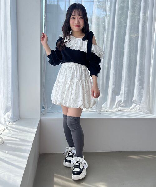 MAJESTIC LEGON（マジェスティックレゴン）の「2WAYリボンビジュースニーカー（スニーカー・レディース・アイボリー/ブラック/ホワイト系その他2・SMALL/MEDIUM/LARGE/X-LARGE）」の14枚目の写真