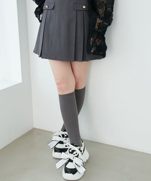 MAJESTIC LEGON（マジェスティックレゴン）の「2WAYリボンビジュースニーカー（スニーカー・レディース・アイボリー/ブラック/ホワイト系その他2・SMALL/MEDIUM/LARGE/X-LARGE）」の16枚目の写真