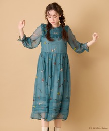 Jolly Poupee（ジョリープッペ）の「【くらはしれいコラボ】クロネコPTピンタックフリルワンピース（ワンピース）」