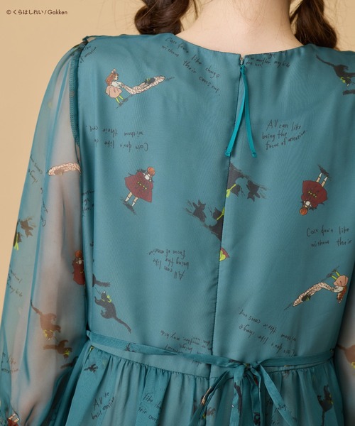 くらはしれいコラボ】クロネコPTピンタックフリルワンピース