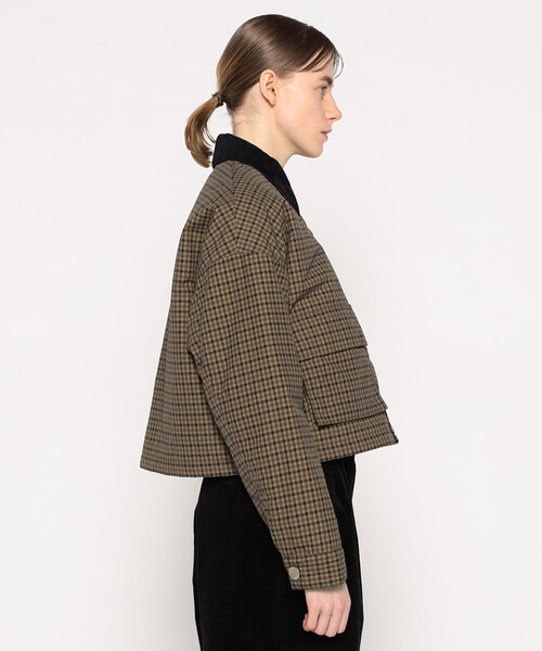 【美品】DANTON TUSSAH ショートダウンジャケット　サイズ34 Danton/ダントン Down Tussah Short/ファー付きショートダウンコート