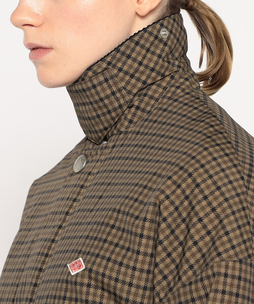 WOMEN'S NYLON TUSSAH SHORT JACKET PLAID（ダウンジャケット/コート