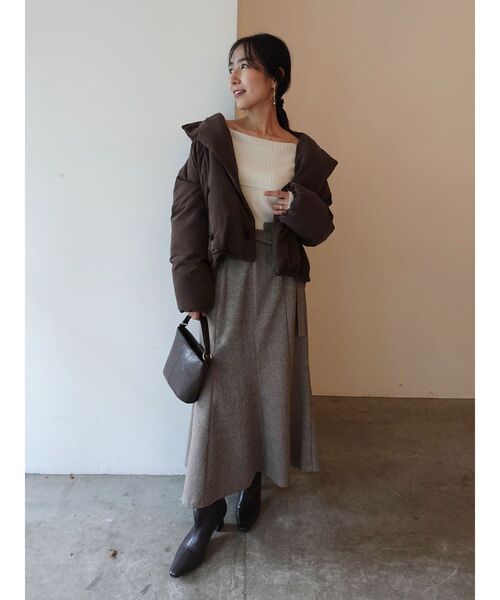 LAGUNAMOON（ラグナムーン）の「ネップツイードラペルマーメイドスカート（スカート・レディース・モカ/ライトグレー/カーキ・SMALL/MEDIUM）」の17枚目の写真