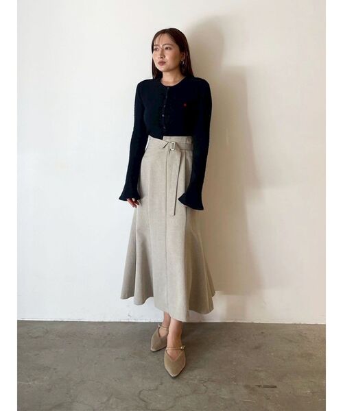 LAGUNAMOON（ラグナムーン）の「ネップツイードラペルマーメイドスカート（スカート・レディース・モカ/ライトグレー/カーキ・SMALL/MEDIUM）」の15枚目の写真