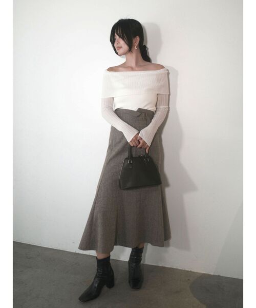 LAGUNAMOON（ラグナムーン）の「ネップツイードラペルマーメイドスカート（スカート・レディース・モカ/ライトグレー/カーキ・SMALL/MEDIUM）」の20枚目の写真