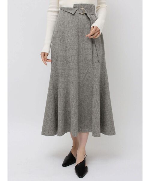 LAGUNAMOON（ラグナムーン）の「ネップツイードラペルマーメイドスカート（スカート・レディース・モカ/ライトグレー/カーキ・SMALL/MEDIUM）」の5枚目の写真