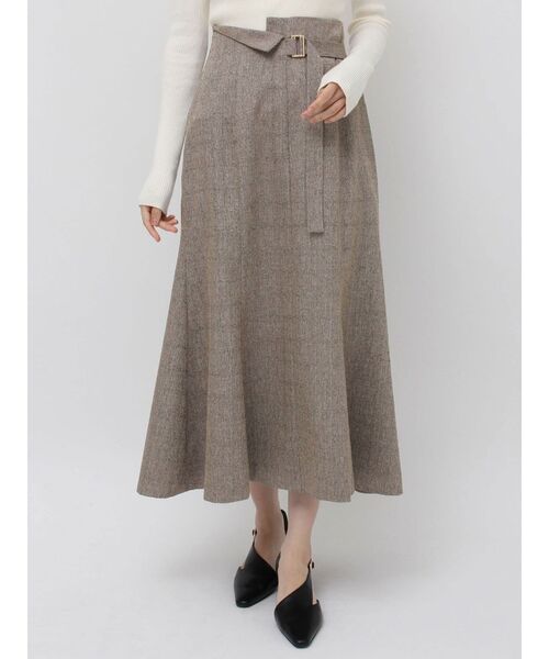 LAGUNAMOON（ラグナムーン）の「ネップツイードラペルマーメイドスカート（スカート・レディース・モカ/ライトグレー/カーキ・SMALL/MEDIUM）」の4枚目の写真