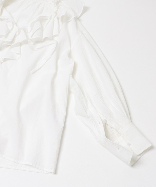 CRINKLE CRINKLE クリンクル クリンクル クリンクル ブラウス crinkle crinkle crinkle】double collar frill blouse/ダブル