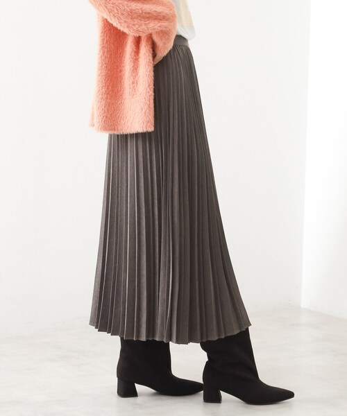 THE SHOP TK （ザ ショップ ティーケー ）の「スエードプリーツスカート【洗える】（スカート・レディース・スミクロ/アイボリー・12/13）」の9枚目の写真