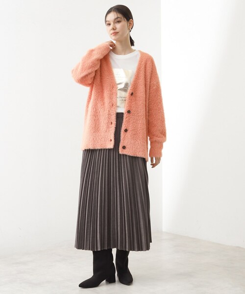 THE SHOP TK （ザ ショップ ティーケー ）の「スエードプリーツスカート【洗える】（スカート・レディース・スミクロ/アイボリー・12/13）」の10枚目の写真