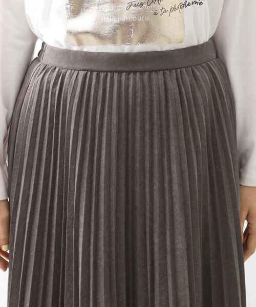 THE SHOP TK （ザ ショップ ティーケー ）の「スエードプリーツスカート【洗える】（スカート・レディース・スミクロ/アイボリー・12/13）」の16枚目の写真