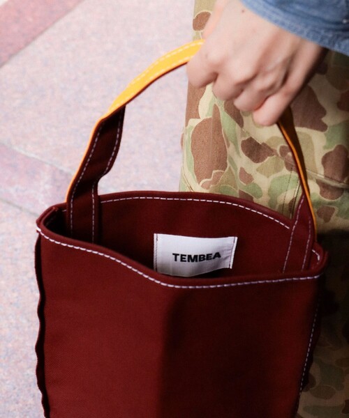TEMBEA（テンベア）の「TEMBEA / BAGUETTE TOTE MINI（トートバッグ・レディース・ワイン/チャコールグレー/グリーン/ブラウン・ONE SIZE）」の5枚目の写真