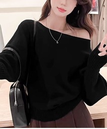 新品】ELLIE オフショルダートップス ブラック 新品]ELLIE オフ