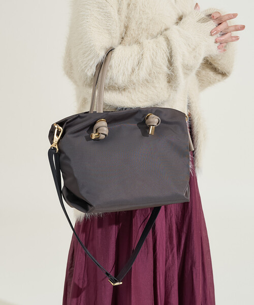 25S/S新作▼ VIOLAd’ORO / BIANCA ナイロンショルダー　黒 セール】VIOLAd'ORO/ヴィオラドーロ BIANCA S/ ビアンカ/ナイロン