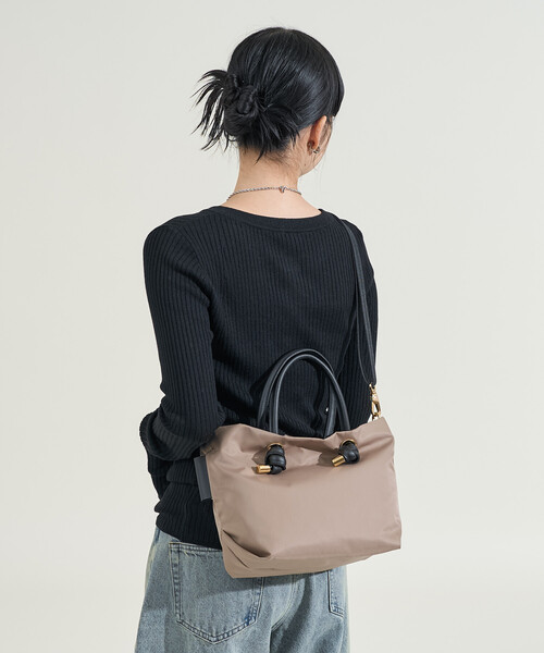 25S/S新作▼ VIOLAd’ORO / BIANCA ナイロンショルダー　黒 セール】VIOLAd'ORO/ヴィオラドーロ BIANCA S/ ビアンカ/ナイロン