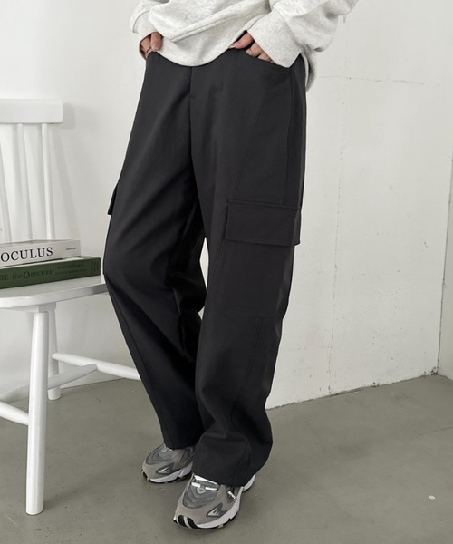 CLEA(クレア)の「イージーワイドカーゴパンツ(カーゴパンツ・レディース・ネイビー/カーキ/ブラック/グレー・M)」の11枚目の写真