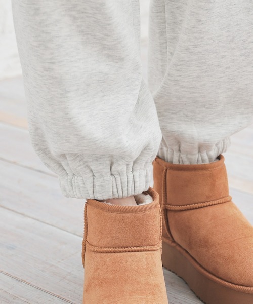 Honeys（ハニーズ）の「【ハニぽか】あったかスウェットパンツ（スウェットパンツ・レディース・スミクロ/オートミール/杢グレー・LL/L/SS/S/M）」の22枚目の写真