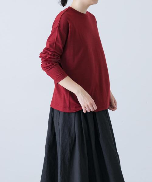 かぐれ(カグレ)の「ウォッシャブルウールプルオーバー(Tシャツ/カットソー・レディース・ブラック/レッド/ブラウン・FREE)」の7枚目の写真