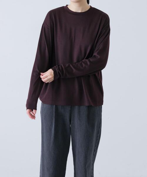 かぐれ(カグレ)の「ウォッシャブルウールプルオーバー(Tシャツ/カットソー・レディース・ブラック/レッド/ブラウン・FREE)」の14枚目の写真