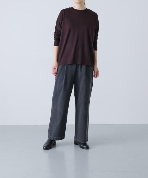 かぐれ(カグレ)の「ウォッシャブルウールプルオーバー(Tシャツ/カットソー・レディース・ブラック/レッド/ブラウン・FREE)」の17枚目の写真