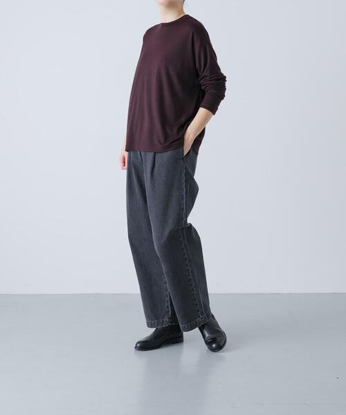 かぐれ(カグレ)の「ウォッシャブルウールプルオーバー(Tシャツ/カットソー・レディース・ブラック/レッド/ブラウン・FREE)」の18枚目の写真