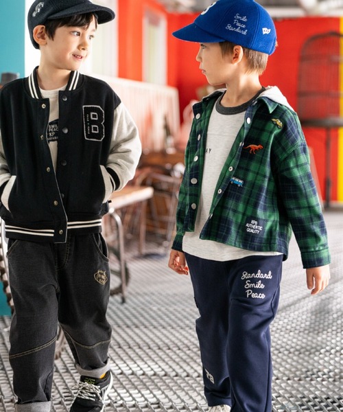 KP BOY（ケーピーボーイ）の「フーデット チェックシャツ（シャツ/ブラウス・キッズ・グリーン/イエロー・90cm/110cm/120cm/130cm/140cm/100cm）」の9枚目の写真