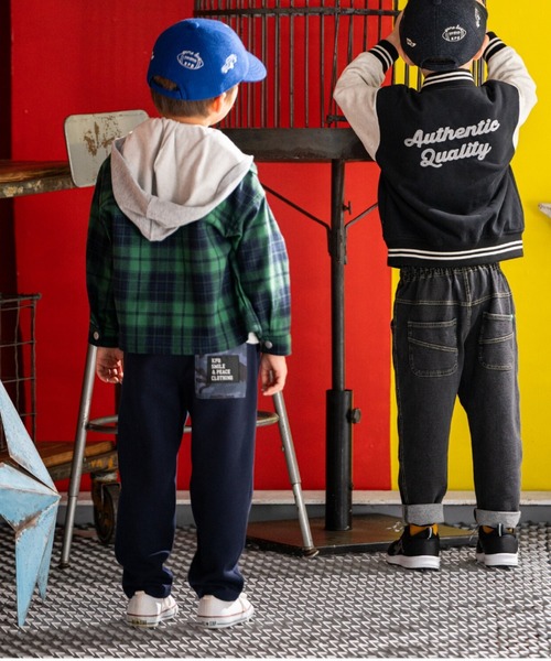 KP BOY（ケーピーボーイ）の「フーデット チェックシャツ（シャツ/ブラウス・キッズ・グリーン/イエロー・90cm/110cm/120cm/130cm/140cm/100cm）」の10枚目の写真