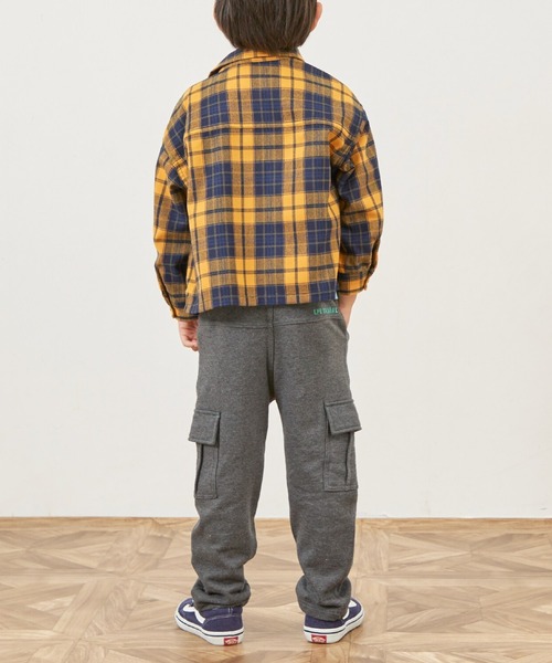 KP BOY（ケーピーボーイ）の「フーデット チェックシャツ（シャツ/ブラウス・キッズ・グリーン/イエロー・90cm/110cm/120cm/130cm/140cm/100cm）」の13枚目の写真