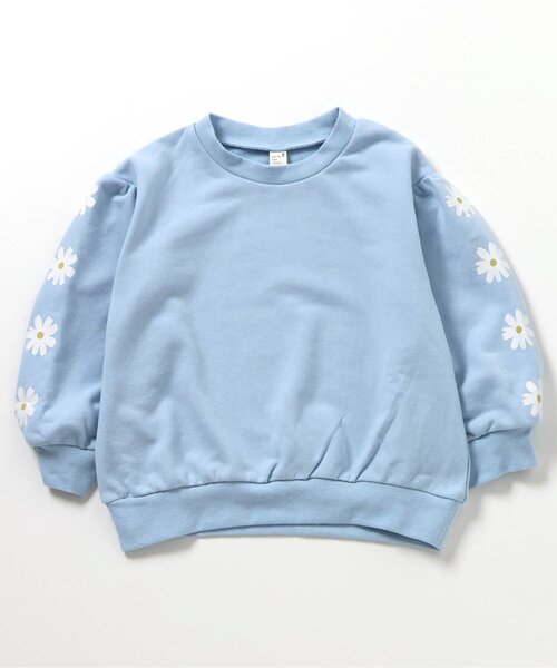 apres les cours（アプレレクール）の「【WEB限定】袖モチーフトレーナー/7days Style_ジュニア対応（スウェット・キッズ・アイボリー/ピンク/ブラック/サックスブルー/ラベンダー・80/90/100/110/120/130/140）」の4枚目の写真