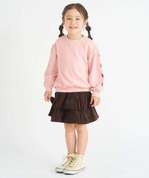 apres les cours（アプレレクール）の「【WEB限定】袖モチーフトレーナー/7days Style_ジュニア対応（スウェット・キッズ・アイボリー/ピンク/ブラック/サックスブルー/ラベンダー・80/90/100/110/120/130/140）」の22枚目の写真