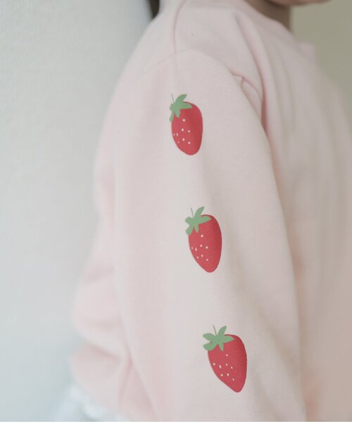 apres les cours（アプレレクール）の「【WEB限定】袖モチーフトレーナー/7days Style_ジュニア対応（スウェット・キッズ・アイボリー/ピンク/ブラック/サックスブルー/ラベンダー・80/90/100/110/120/130/140）」の14枚目の写真