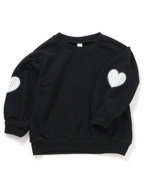 apres les cours（アプレレクール）の「【WEB限定】袖モチーフトレーナー/7days Style_ジュニア対応（スウェット・キッズ・アイボリー/ピンク/ブラック/サックスブルー/ラベンダー・80/90/100/110/120/130/140）」の18枚目の写真