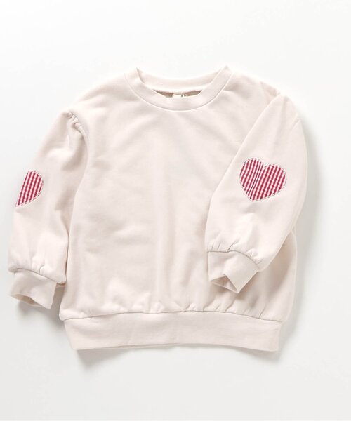 apres les cours（アプレレクール）の「【WEB限定】袖モチーフトレーナー/7days Style_ジュニア対応（スウェット・キッズ・アイボリー/ピンク/ブラック/サックスブルー/ラベンダー・80/90/100/110/120/130/140）」の9枚目の写真