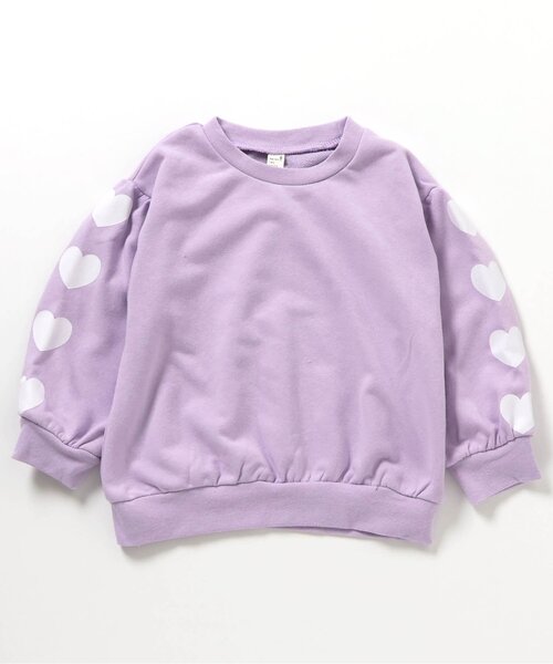 apres les cours（アプレレクール）の「【WEB限定】袖モチーフトレーナー/7days Style_ジュニア対応（スウェット・キッズ・アイボリー/ピンク/ブラック/サックスブルー/ラベンダー・80/90/100/110/120/130/140）」の10枚目の写真