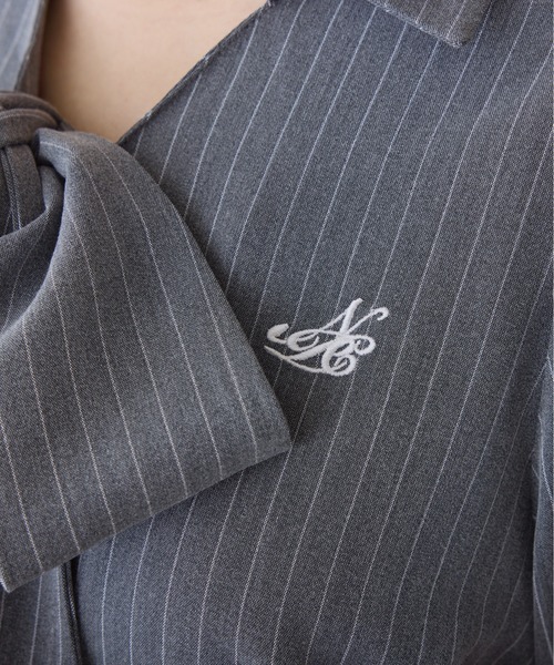 one after another NICE CLAUP（ワンアフターアナザーナイスクラップ）の「取り外し可能/ボウタイブラウス（シャツ/ブラウス・レディース・グレー系その他/ブラック系その他/オフホワイト・FREE）」の19枚目の写真