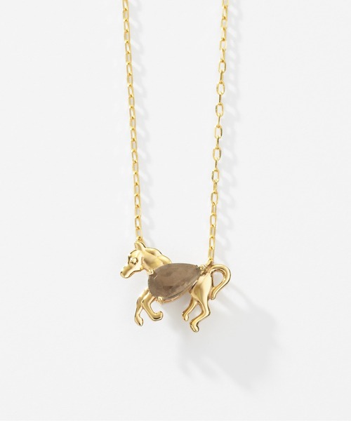 馬のデザインネックレスとイヤリングセット 再入荷！classic ko （クラシックコー） 白い馬のペンダント