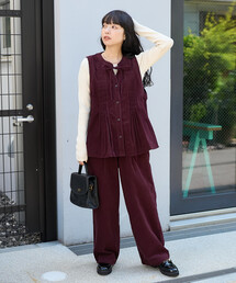FREAK'S STORE（フリークスストア）の「コーデュロイ ピンタックベスト＜セットアップ対応＞（ベスト・レディース）」