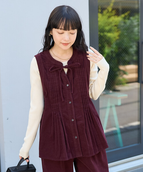 コーデュロイ ベージュ ベスト 45 24to165.jpg