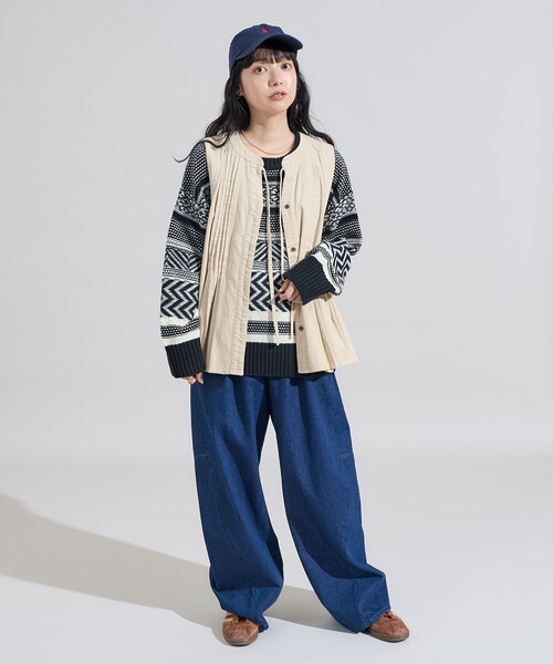 FREAK'S STORE(フリークスストア)の「コーデュロイ ピンタックベスト<セットアップ対応>(ベスト・レディース・ナチュラル/ネイビー/ワインレッド・フリ-)」の16枚目の写真
