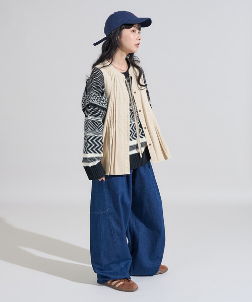 FREAK'S STORE(フリークスストア)の「コーデュロイ ピンタックベスト<セットアップ対応>(ベスト・レディース・ナチュラル/ネイビー/ワインレッド・フリ-)」の21枚目の写真
