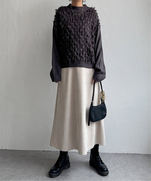 LBC（エルビーシー）の「フリンジニットプルオーバー（ニット/セーター・レディース・チャコール/オフホワイト/ミント・M）」の21枚目の写真